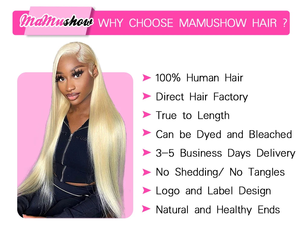 HD Transparent 613 Blonde Straight 13x4 13x6 Lace Front Human Hair Wigs For Women Brazilian Lace Frontal Wig PrePlucked