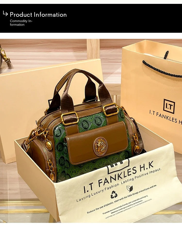 Brand Spring/Summer Boston Women's Bag Handheld Pillow Bag 2025 New High Fashion Single Shoulder Crossbody Bag for Women