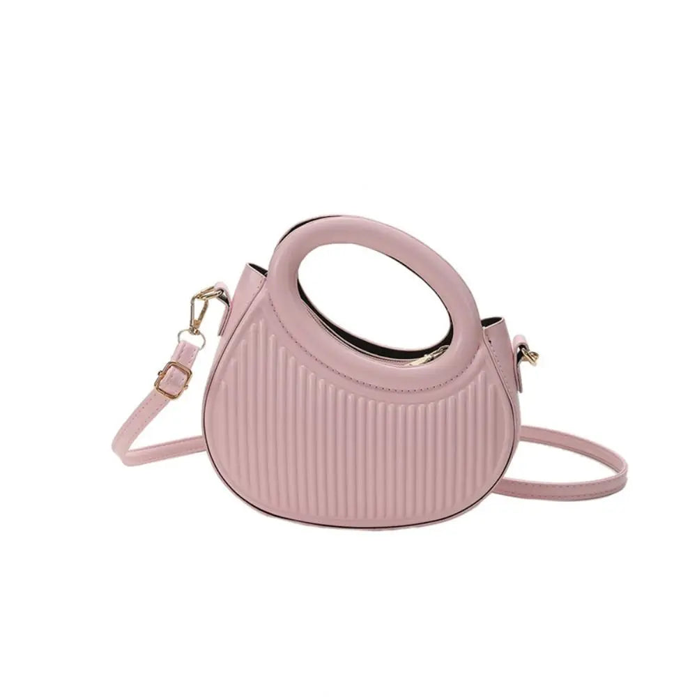 Fashion Women Shoulder Bag Armpit Bag Design Underarm Bag Pleated Saddle Bag Solid Color Messenger Bag Purse Handbags