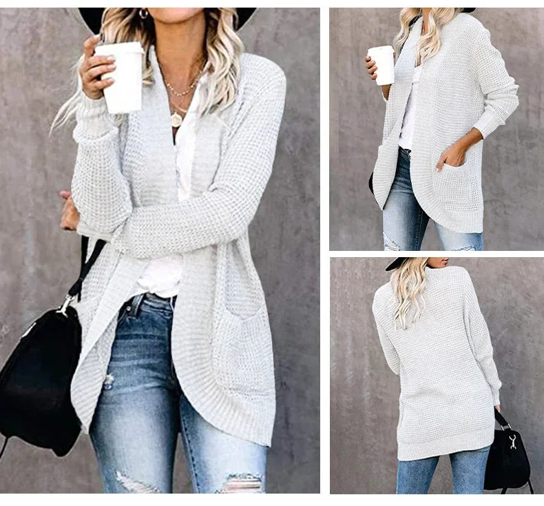 Fashion Women Cardigan Autumn Harajuku Knitted Sweater Basic Jacket Ropa Mujer Outerwear Thin Coat Streetwear New Woman Clothing