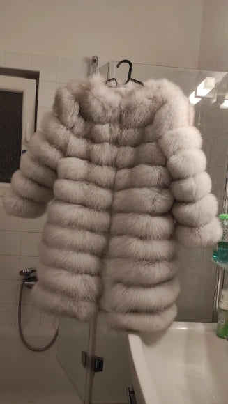 NEW style  4in1 real fur coats Women Natural Real Fur Jackets Vest Winter Outerwear Women fox fur coat high quality fur Clothes