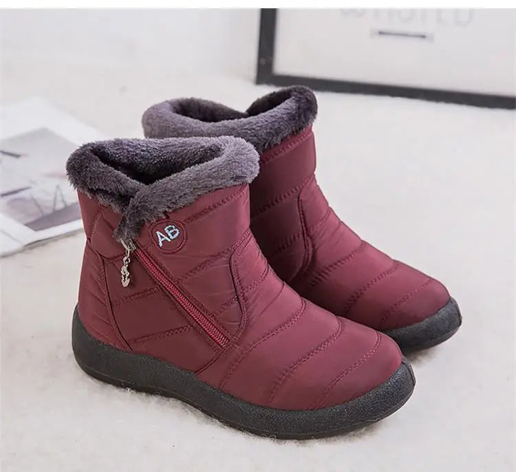 Snow Boots Woman Lightweight Woman Shoes Waterproof Shoes Woman Flat Ankle Boots Plus Size Botas Mujer Women's Winter Boots