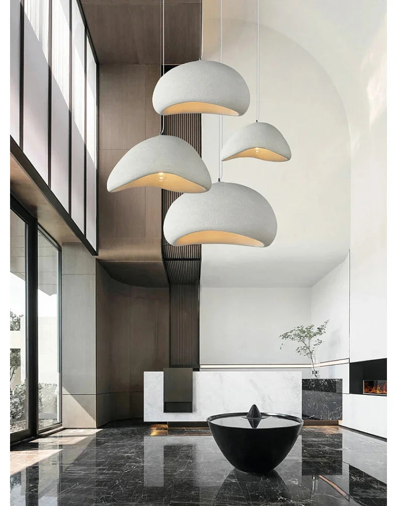 Nordic Wabi Sabi Ceiling Chandelier Modern E27 LED Dining Table Pendant Lights for Living Room Bedroom Loft Decor Hanging Lamp