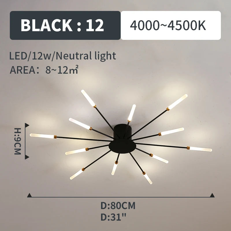Modern Led Fireworks Pendant Lamps for Living Room Bedroom Chandelier Led Ceiling Hanging Lamp Home Furnishing lighting