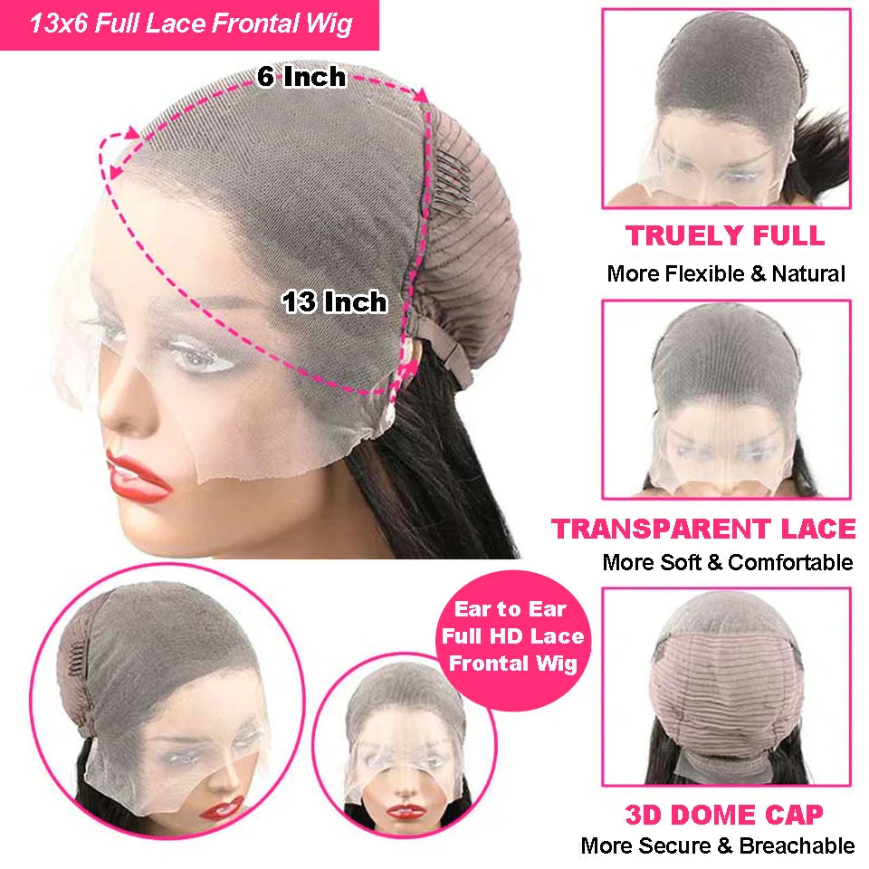 KissLove Body Wave 13x4/13x6 HD Lace Front Human Hair Wigs Pre Plucked 5x5 HD Lace Closure Wigs 360 Human Hair Lace Frontal Wig