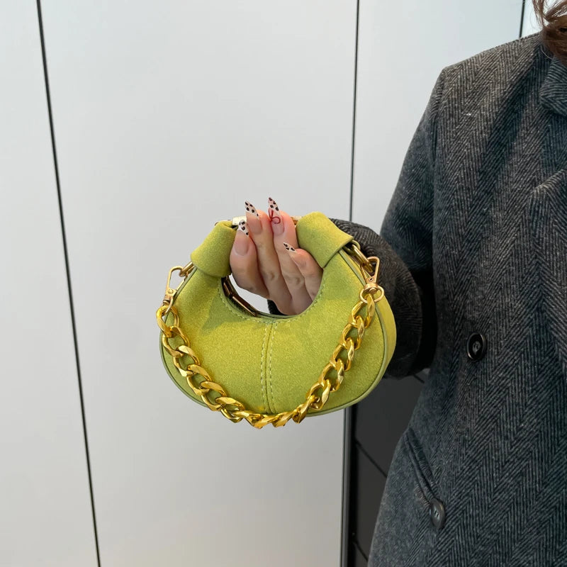 LEFTSIDE Mini PU Leather Saddle Shoulder Bag for Women 2024 Winter New Trend Y2K Handbags and Purses Females Crossbody Bags