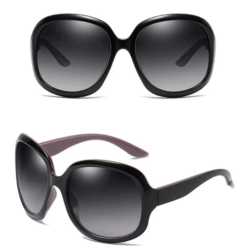 Polarized women's sunglasses oversized fashionable sunglasses UV400 protection fashionable and simple sports 100% UV protection