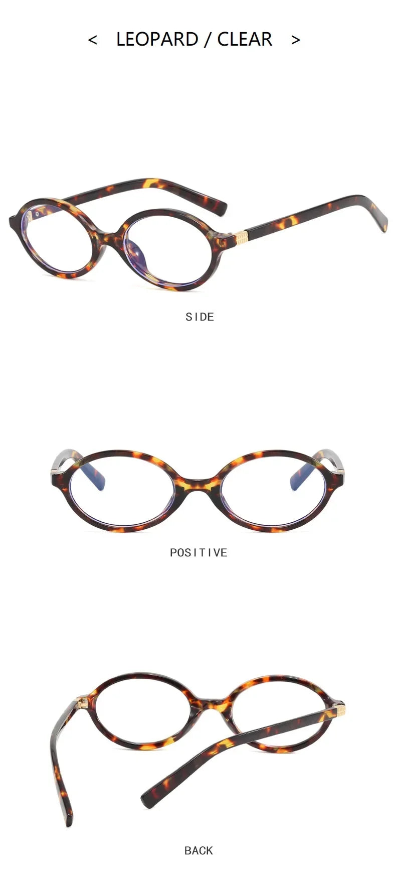 Sexy Small Oval Leopard Sunglasses Women Lovely Ins No Makeup Plain Glasses Frame Eyewear Cute Decorative Computer Glasses Men