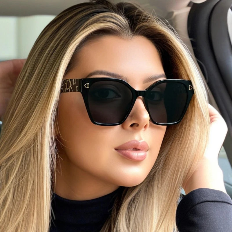 Fashion Brand Luxury Designer Sunglasses Women 2025 Vintage Mirror Party Trendy Shades Glasses Summer Travel Outdoor Sunglasses