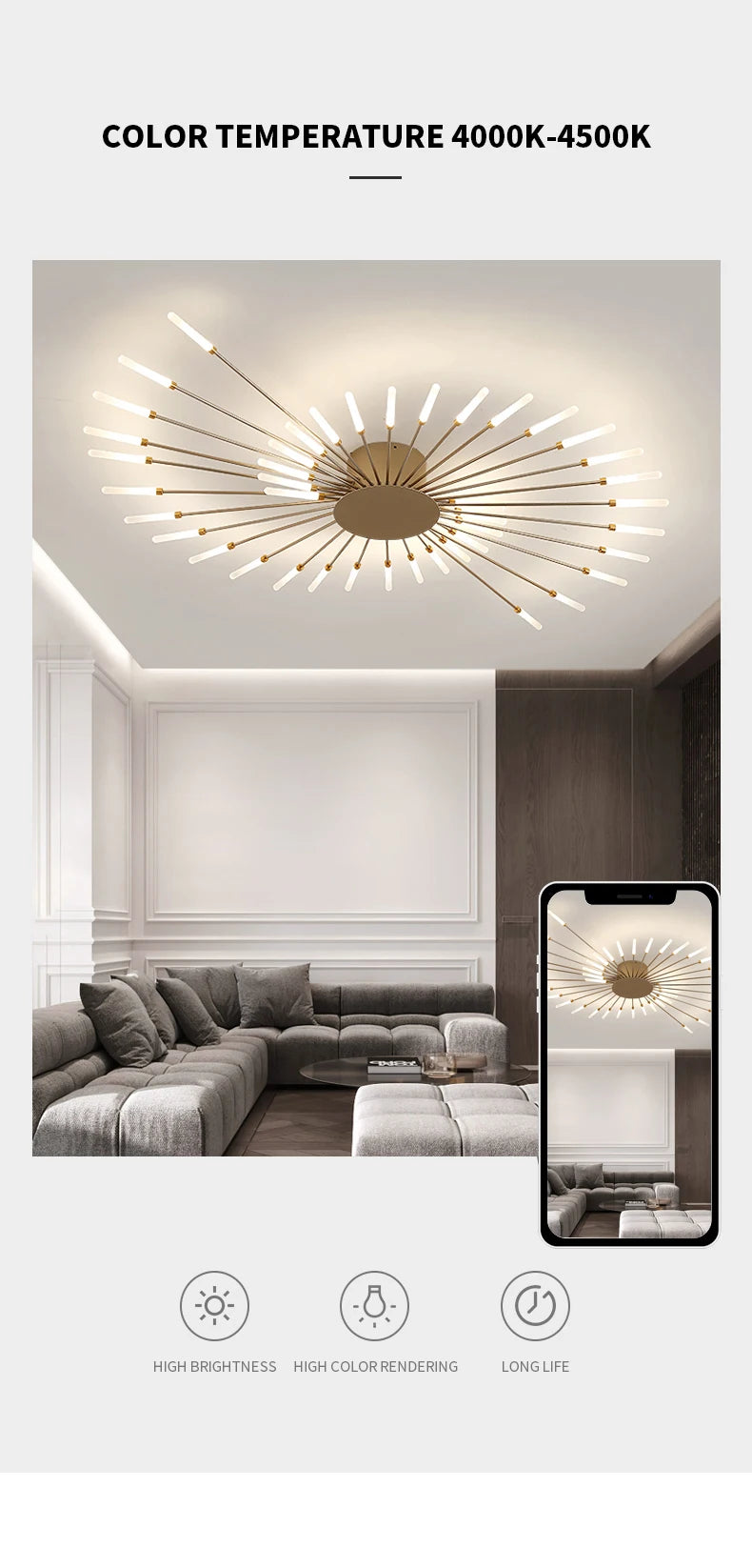 Modern Led Fireworks Pendant Lamps for Living Room Bedroom Chandelier Led Ceiling Hanging Lamp Home Furnishing lighting