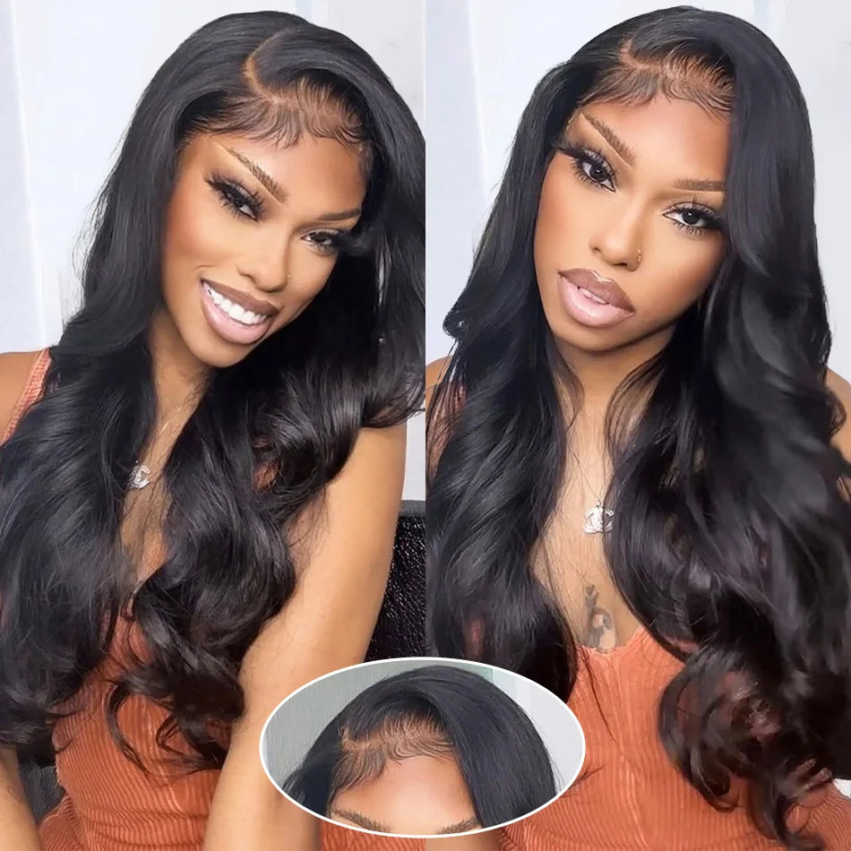 613 Hd Lace Frontal Wig 13x6 Body Wave Human Hair Wigs Brazilian 220 Density Pre Plucked Blonde transparent Lace Front Wig 30 In