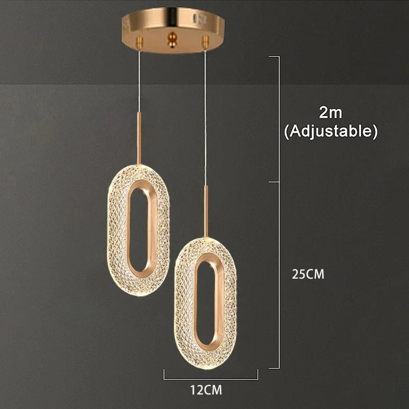 Nordic Ring LED Pendant Lights Indoor Hanging Lamp Room Decor For Bedside Bedroom Living Room Modern Pendant Lamp