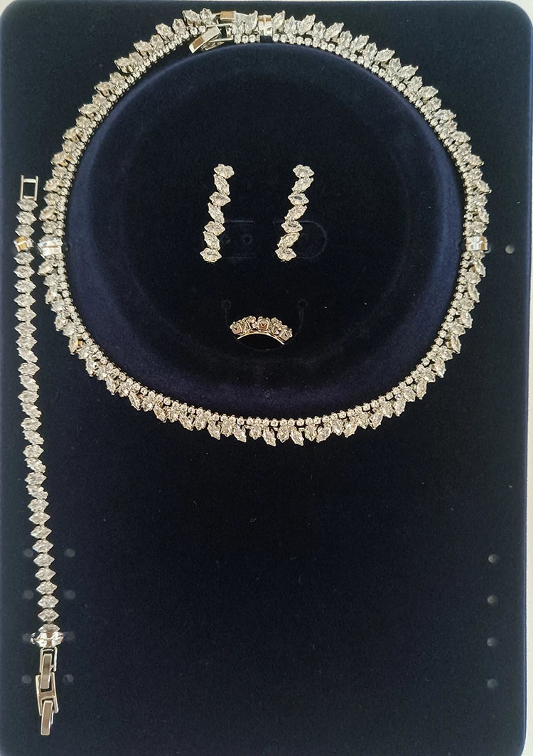 Jewelry Set HADIYANA Unique And Charm Women Wedding Accessories Cubic Zircon BN9233 Luxury Designer Jewelry