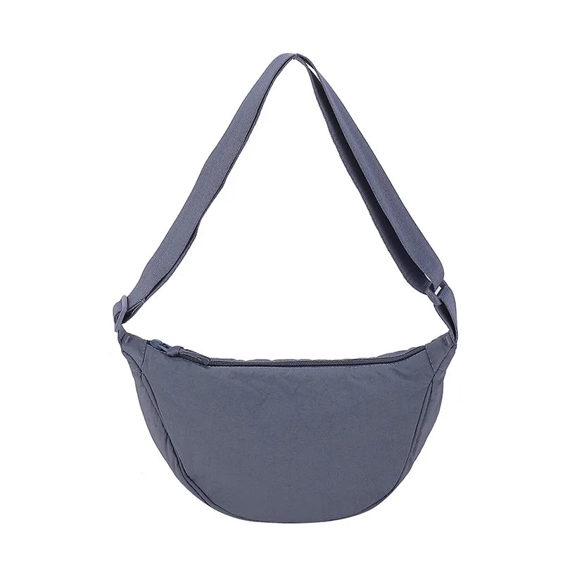 Women's Shoulder Bag Nylon Material Saddle Bag Versatile Fashionable Simple Dumpling Bag Trendy Cloth Bag Women's Crossbody Bag