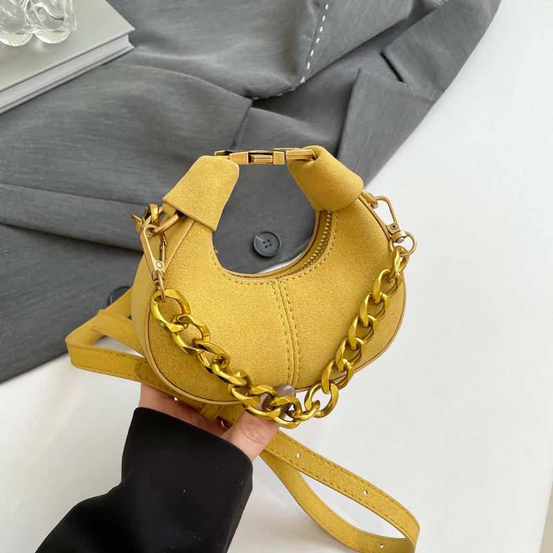 LEFTSIDE Mini PU Leather Saddle Shoulder Bag for Women 2024 Winter New Trend Y2K Handbags and Purses Females Crossbody Bags
