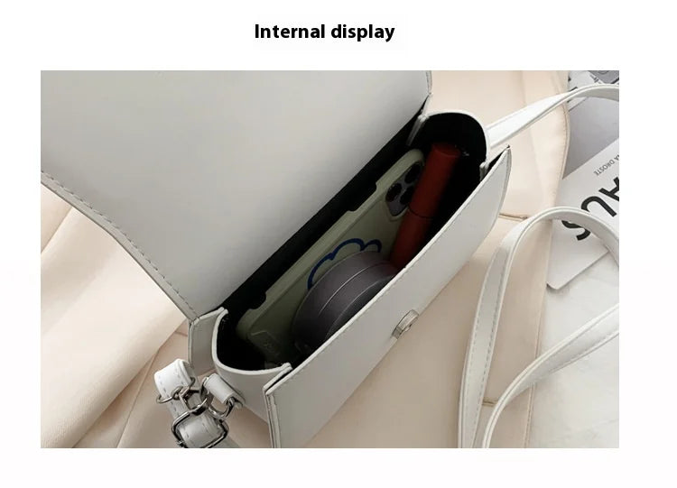 Trendy Saddle Shoulder Bag Women PU Leather Crossbody Bag Simple Solid Color Flap Messenger Bag Fashion Handbags Pouch