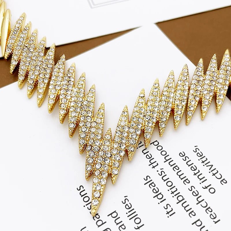 Fashion Jewelry Sets Gold Color Necklace And Earrings For Women 4 Pieces Jewelry Set