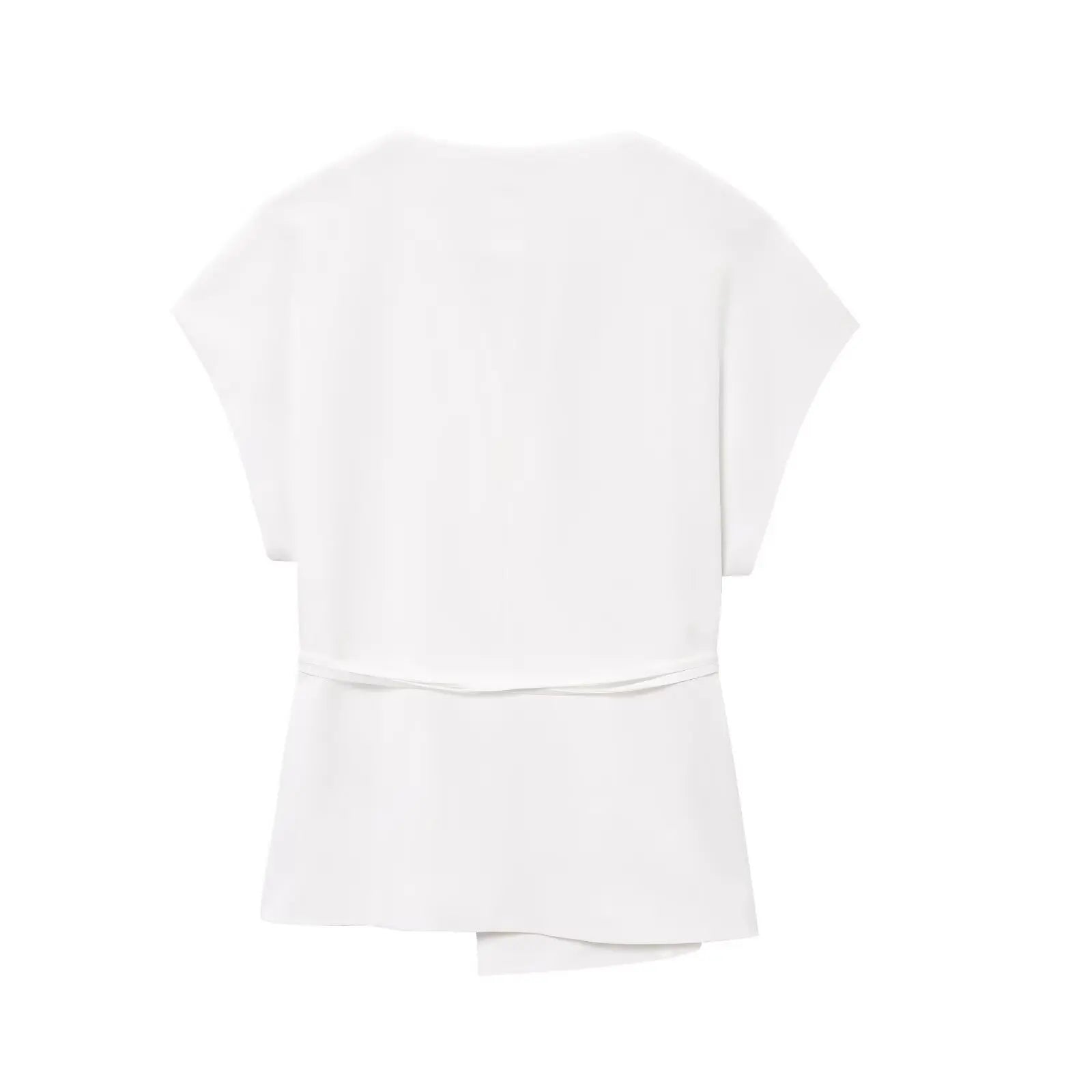 TFMLN Fashion Women's Trouser Suits Sleeveless V-Neck Top With Belt Straight Pants Sets 2025 Spring Summer Commuter 2 Piece Set