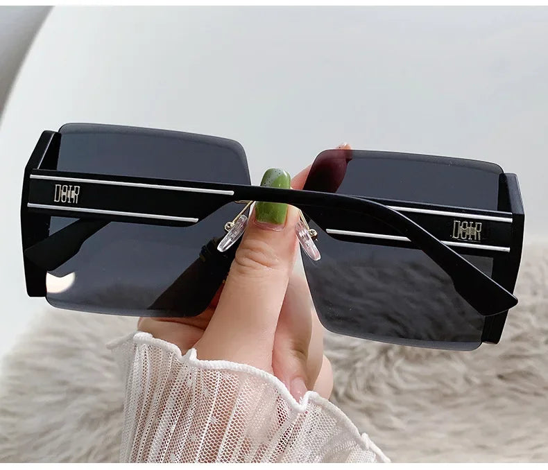New Borderless Square Sunglasses Women's Brand Designer Fashion Sun Glasses Women Outdoor Driving Eyewear UV400 Oculos De Sol