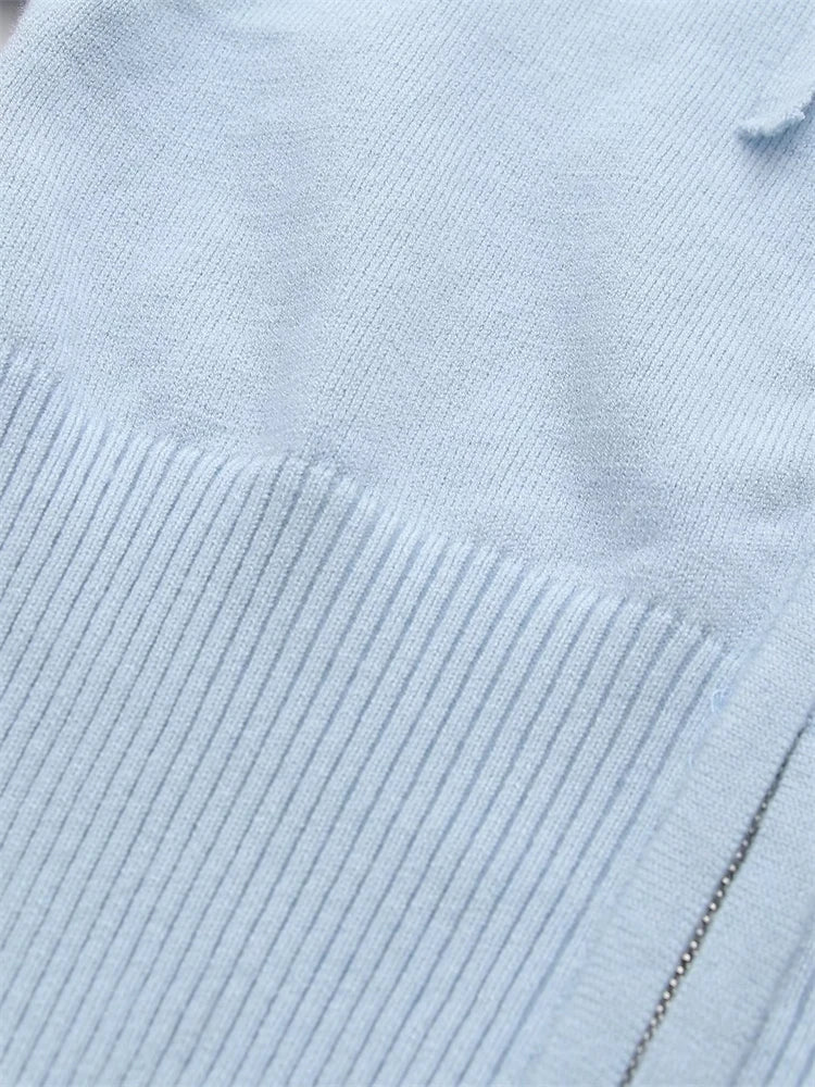 Tossy Knit Fashion 2 Piece-Set Trousers Hoodie Tracksuit Women Crop top Knitwear And Women's Pants Sets Female Trousers Outfits