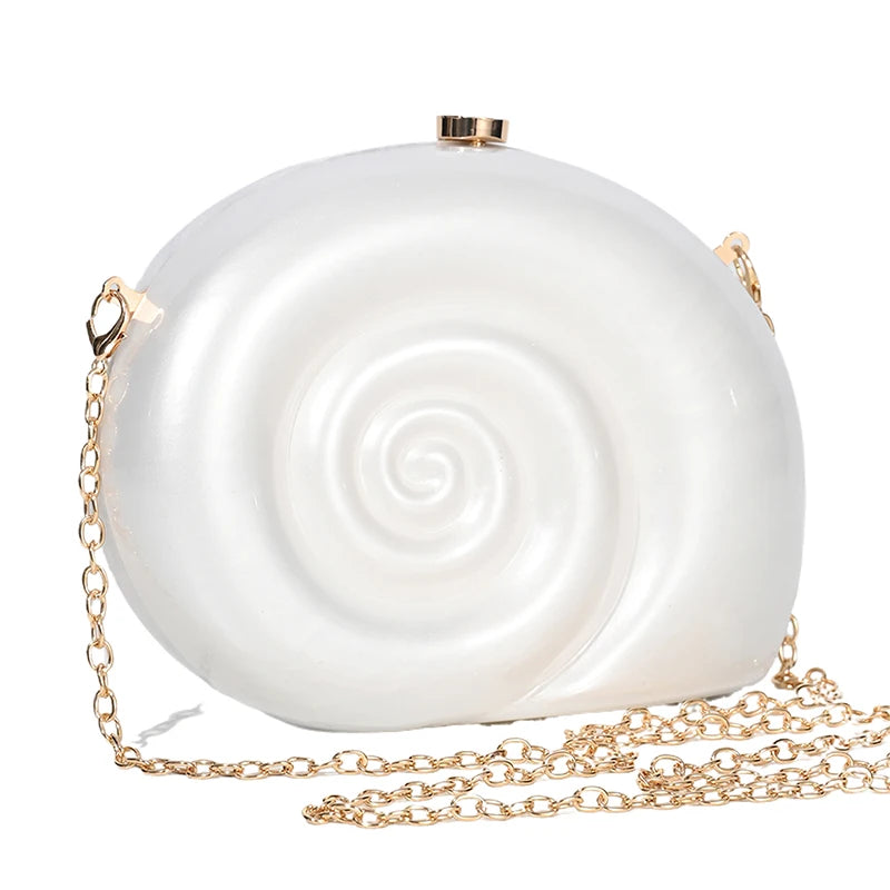 Bags For Women Wallets Acrylic Conch Shell Crossbody Summer Beach Shoulder Bag Wedding Evening Novelty Luxury Designer Handbags