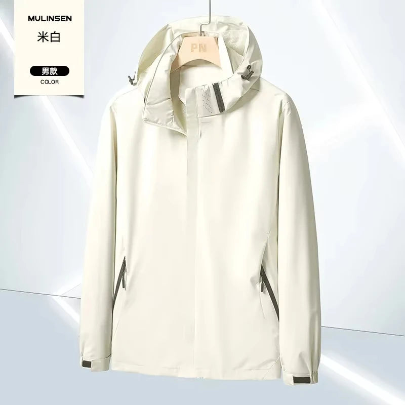 Windproof and Rainproof Thin Charge Coat Men Women Spring Autumn Basic Jacket Waterproof Outerwear Outfits Fashion Clothing New