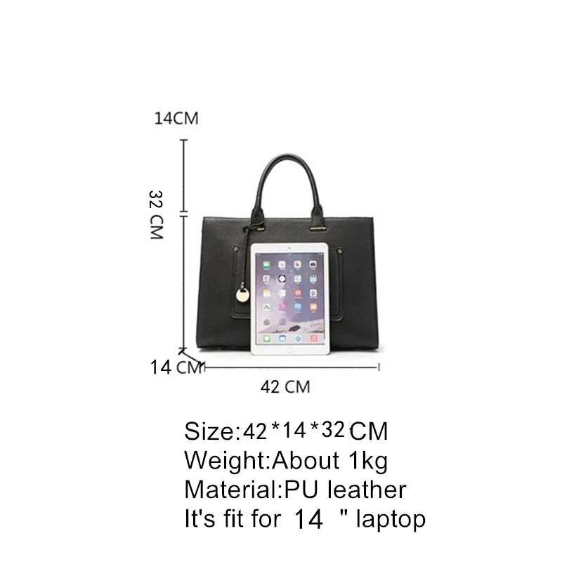 MOTAORA 2025 New Women Handbag Fashion Leather Shoulder Bag Ladies Large Capacity Messenger Bags Laptop Bag For 14" Macbook Air