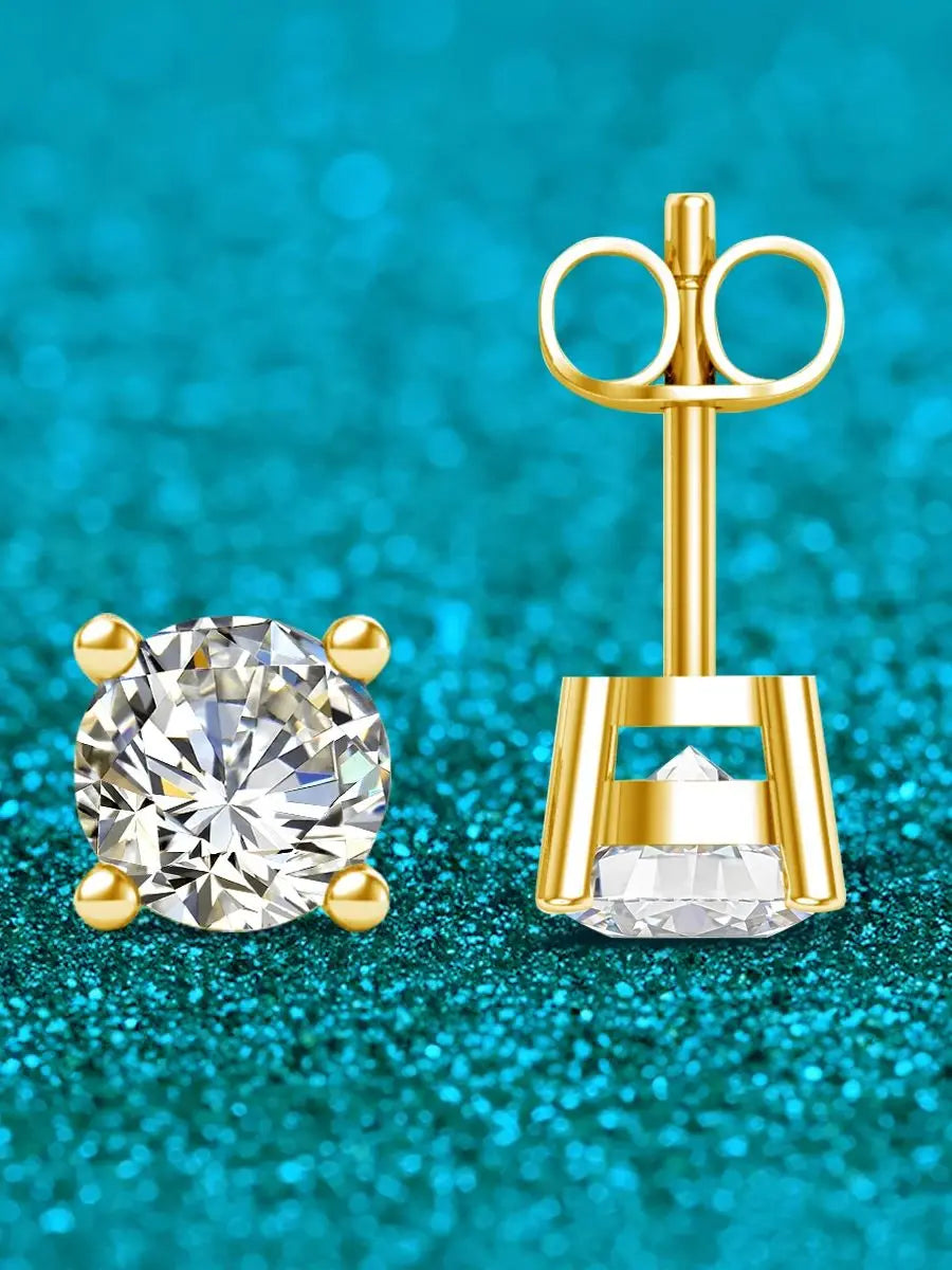 Szjinao Real Full 18k Gold Earrings AU750 Moissanite Diamond Real Gold Women Jewelry Certifid K Gold Luxurious Valentines Gifts