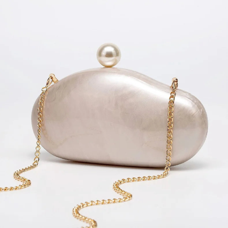 New Fashion Ladies Acrylic Shell Shoulder Bag Elegant Crossbody Clutch For Special Wedding Evening Party