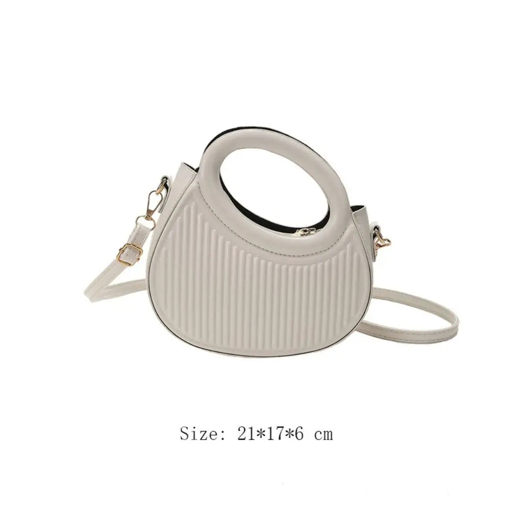 Fashion Women Shoulder Bag Armpit Bag Design Underarm Bag Pleated Saddle Bag Solid Color Messenger Bag Purse Handbags