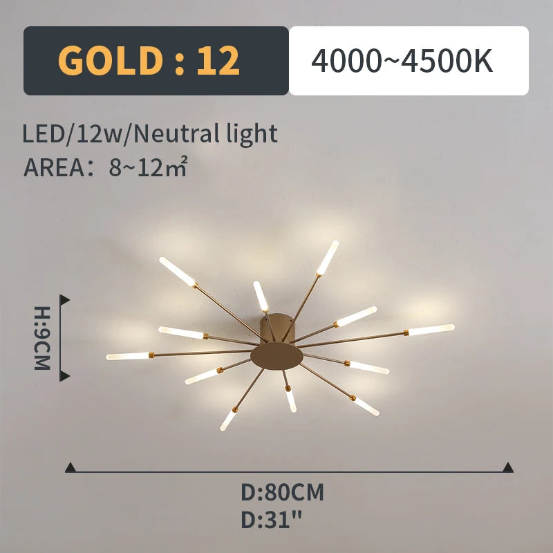 Modern Led Fireworks Pendant Lamps for Living Room Bedroom Chandelier Led Ceiling Hanging Lamp Home Furnishing lighting