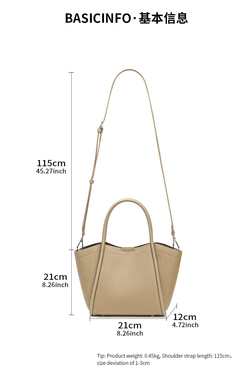 Luxury Designer Women's Bags 2025 New Genuine Leather Handbag Women Shoulder Bag High Quality Cow Leather Female Crossbody Bags