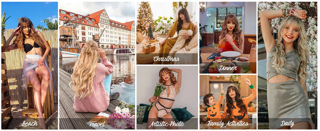 Synthetic Long Blonde Wigs with Bangs for Women Curly Wavy Hair Wigs Heat Resistant Fiber Wigs for Daily Party Use 26 Inches