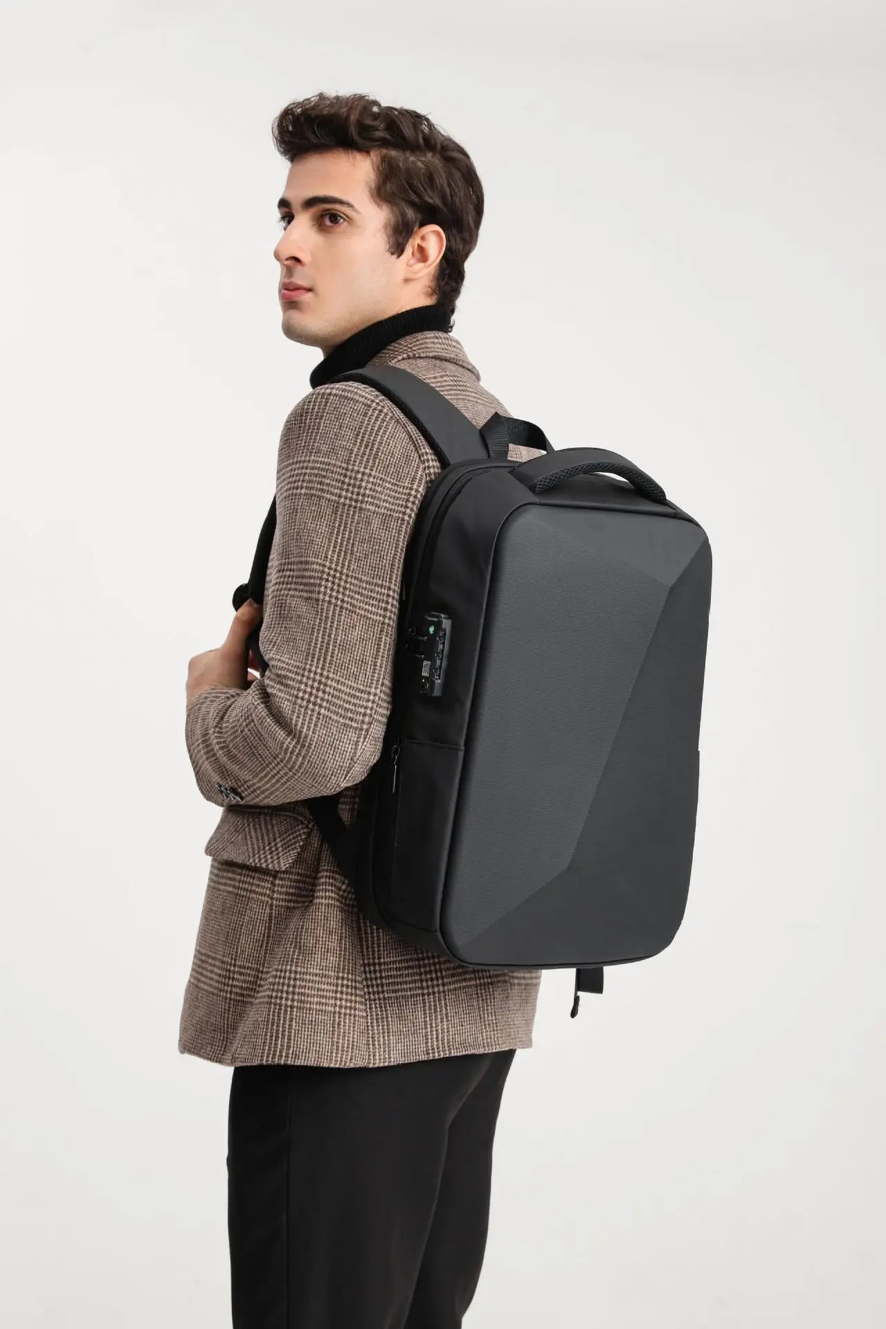 ABS EVA Hard Shell Fashion Multifunction  Series Backpack Men Anti Theft Waterproof Laptop Backpack Business Travel Backpack Hot