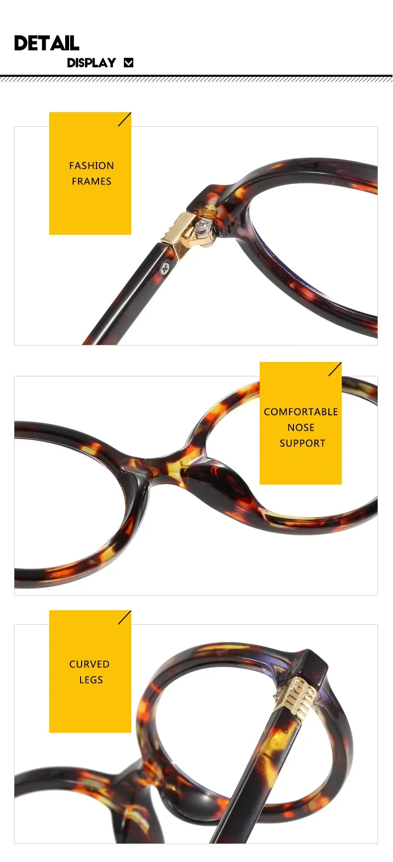 Sexy Small Oval Leopard Sunglasses Women Lovely Ins No Makeup Plain Glasses Frame Eyewear Cute Decorative Computer Glasses Men