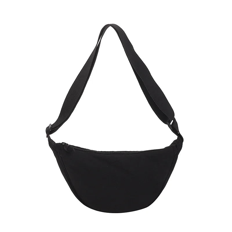 Women's Shoulder Bag Nylon Material Saddle Bag Versatile Fashionable Simple Dumpling Bag Trendy Cloth Bag Women's Crossbody Bag