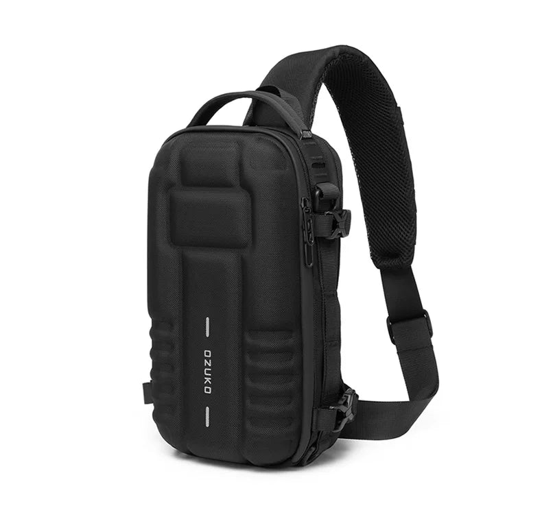 OZUKO Hard Shell Fashion Men Chest Bag Outdoor Sports Tactical Male Sling Shoulder Bag Large Capacity Waterproof Crossbody Bags