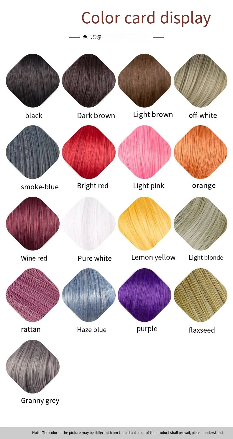 Synthetic Wig For Lady With Long Straight Hair, Parting With Bangs. Natural Synthetic Fabric Matte Finish Full Head Cover.