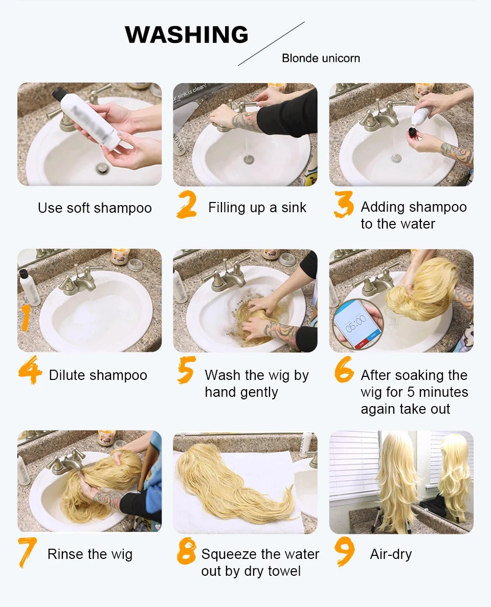 Synthetic Wig For Lady With Long Straight Hair, Parting With Bangs. Natural Synthetic Fabric Matte Finish Full Head Cover.