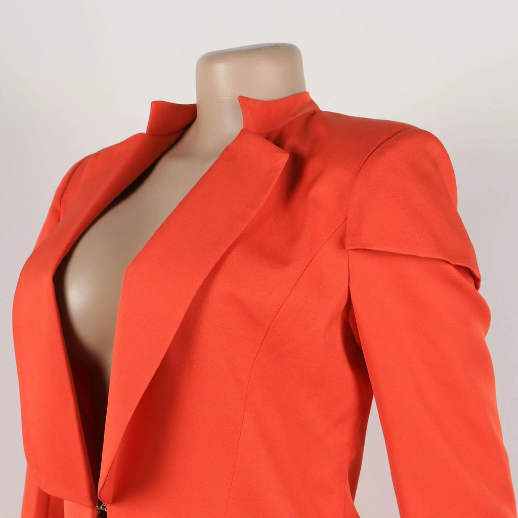 Women's Set Full Sleeve X-Long Blazer Coat+ Long Pant Suit 2025 Spring Streetwear Two 2 Piece Set Africa OL Work Outfits