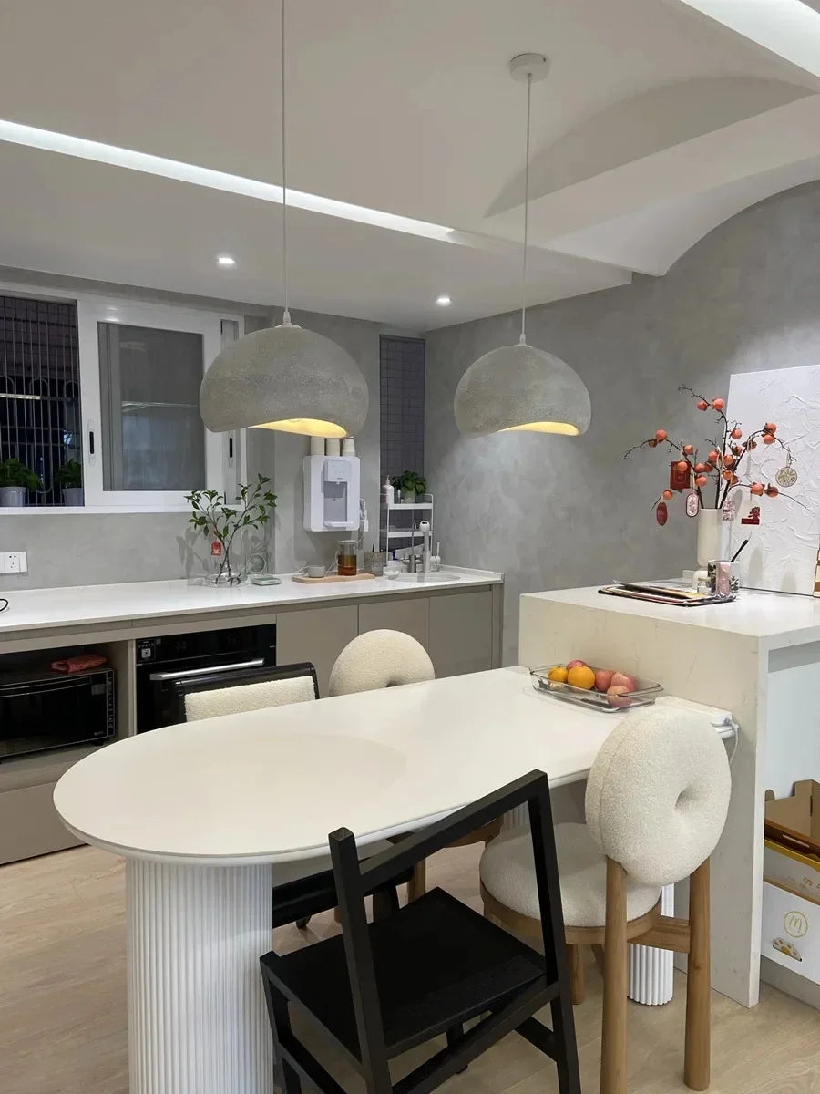 Nordic Wabi Sabi Ceiling Chandelier Modern E27 LED Dining Table Pendant Lights for Living Room Bedroom Loft Decor Hanging Lamp