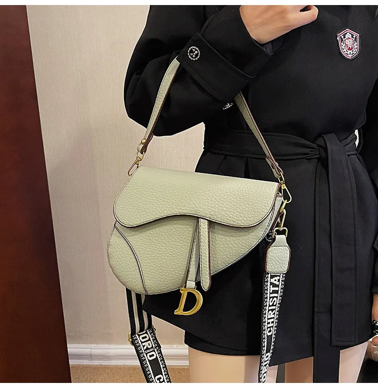 IMJK  24*20*6cm Hot selling light luxury underarm saddle bag, new niche design, casual shoulder crossbody bag bags