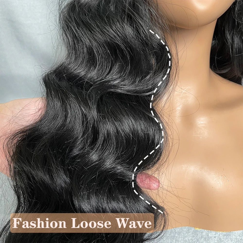 Light Brown Synthetic Lace Wigs X-TRESS Super Long Loose Wave 13x4 Lace Frontal Hair Wig with Baby Hair Daily Fashion New Style