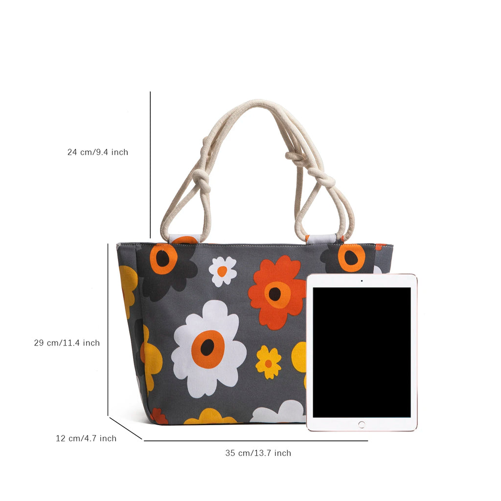 Canvas Handbag For Women Large Capacity Shells Conch Print Simple Shoulder Ocean Style Beach Tote Bag Portable 2021 New Dropship