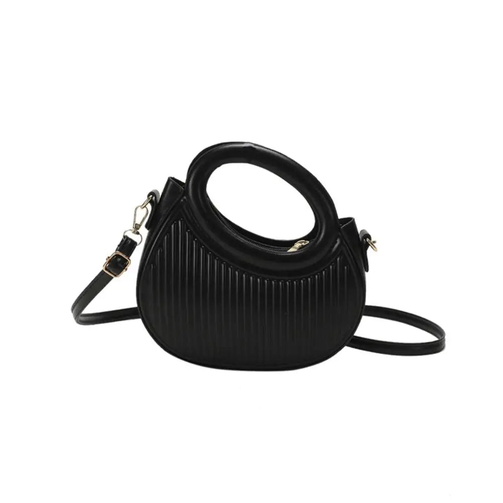 Fashion Women Shoulder Bag Armpit Bag Design Underarm Bag Pleated Saddle Bag Solid Color Messenger Bag Purse Handbags