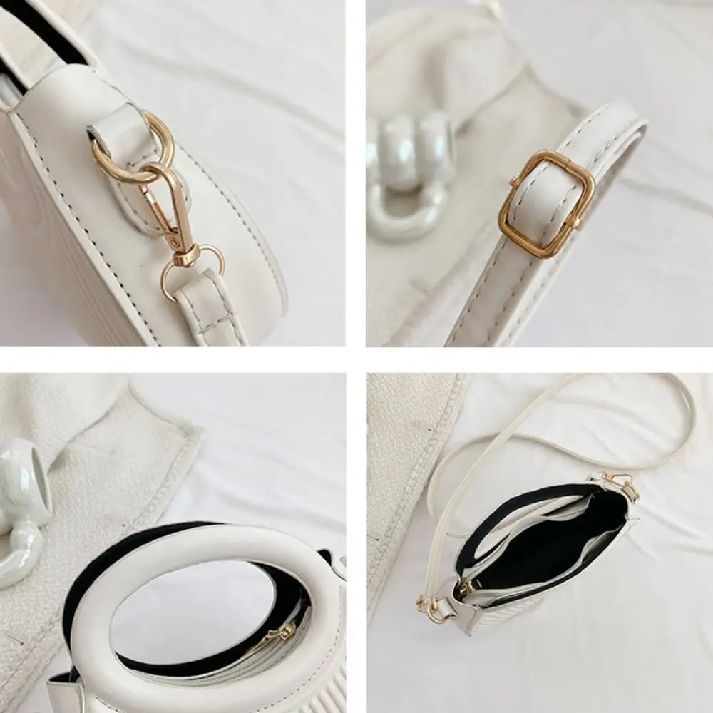 Fashion Women Shoulder Bag Armpit Bag Design Underarm Bag Pleated Saddle Bag Solid Color Messenger Bag Purse Handbags