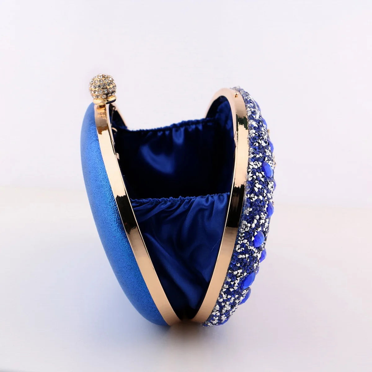 Flower Rhinestones Evening Bags Metal Prom Clutch Diamonds Clutch With Chain Shoulder Handbags Wedding Female Purse