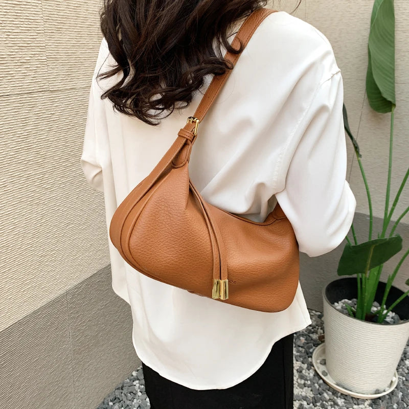 LEFTSIDE Shoulder Side Bags For Women Leather Female New 2025 Spring Trend Fashion Saddle Bag Green Handbags And Purses