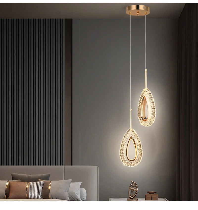 Nordic Ring LED Pendant Lights Indoor Hanging Lamp Room Decor For Bedside Bedroom Living Room Modern Pendant Lamp
