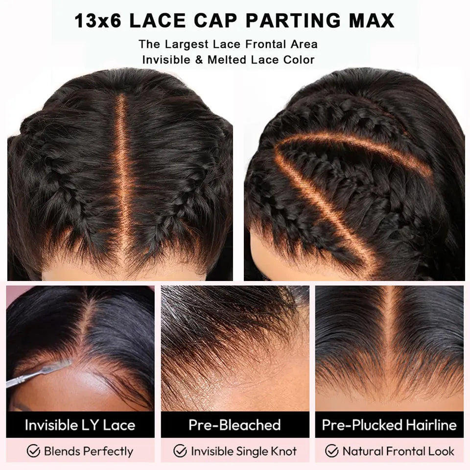 Straight Pull Go 13x6 Lace Wig with Elastic Drawstring 13x6 HD Lace Frontal Wig 5x5 Glueless Wigs Human Hair 13x4 Lace Front Wig